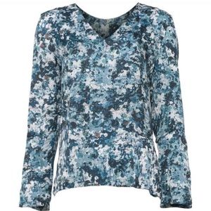 WAVERLY GREY • Blue Livvy Top Blouse - XL